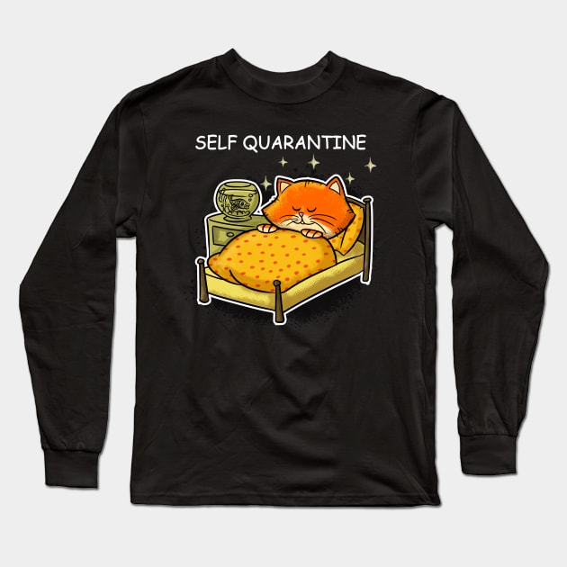 cat quarantine Long Sleeve T-Shirt by peekxel